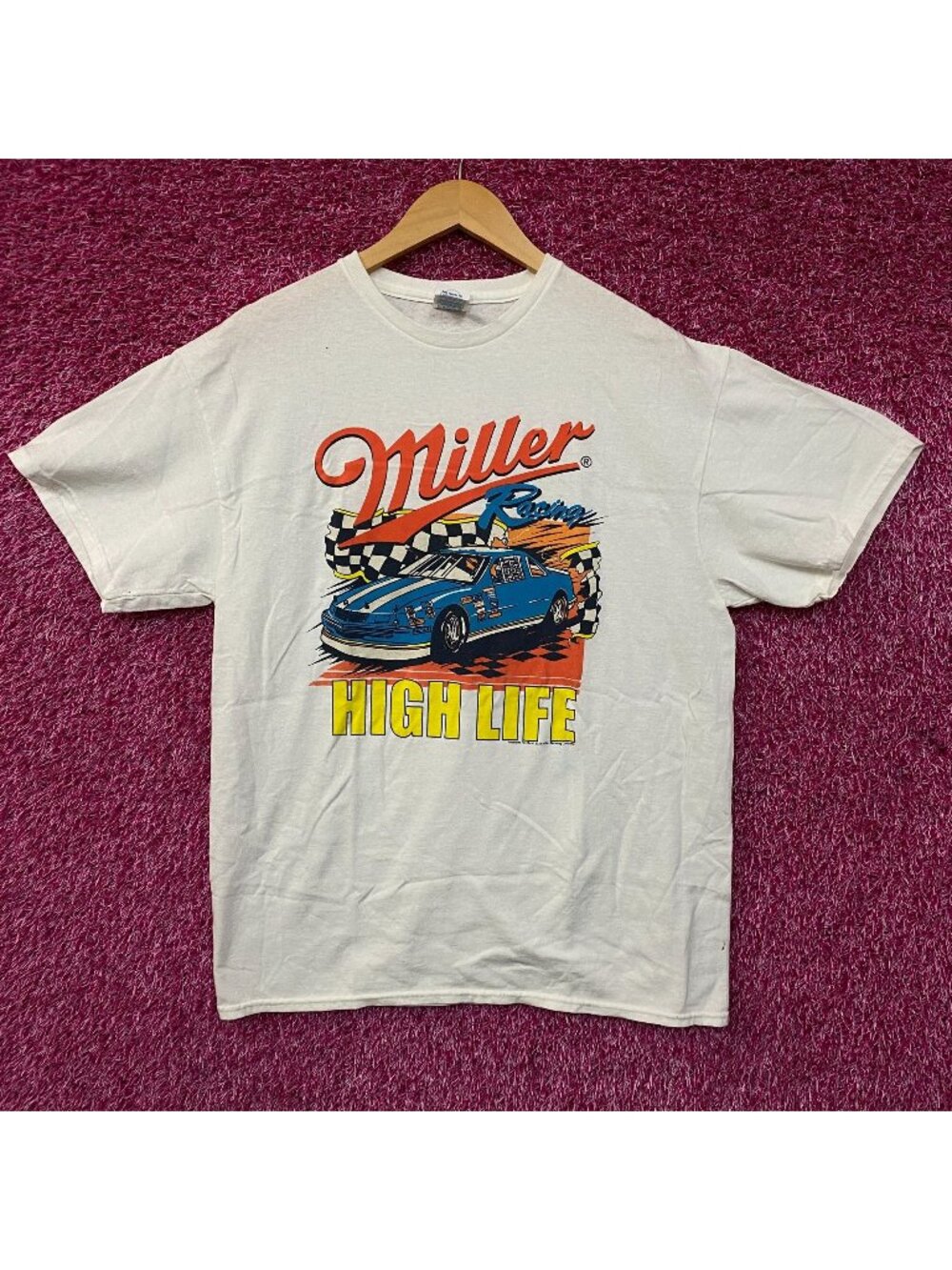 Junk Food Clothing Miller High Life Racing Flea Market Tee Large